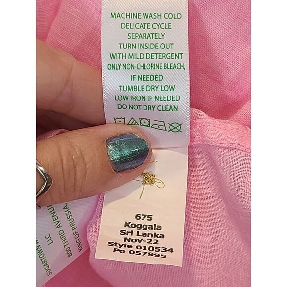 Lilly Pulitzer Sarasota Tunic Top Blouse Pink Isle, 100%Linen | Size M | EUC - Picture 9 of 11
